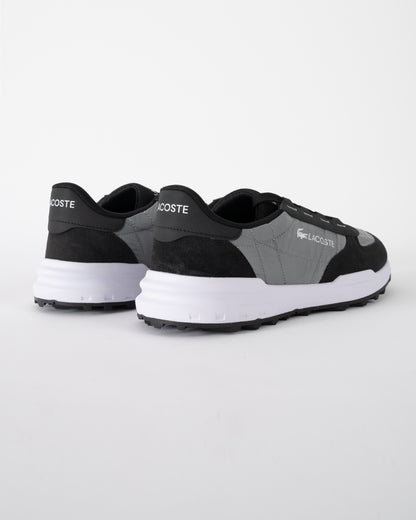 back of Lacoste Elite Active Evo Mens Trainers in Black and White