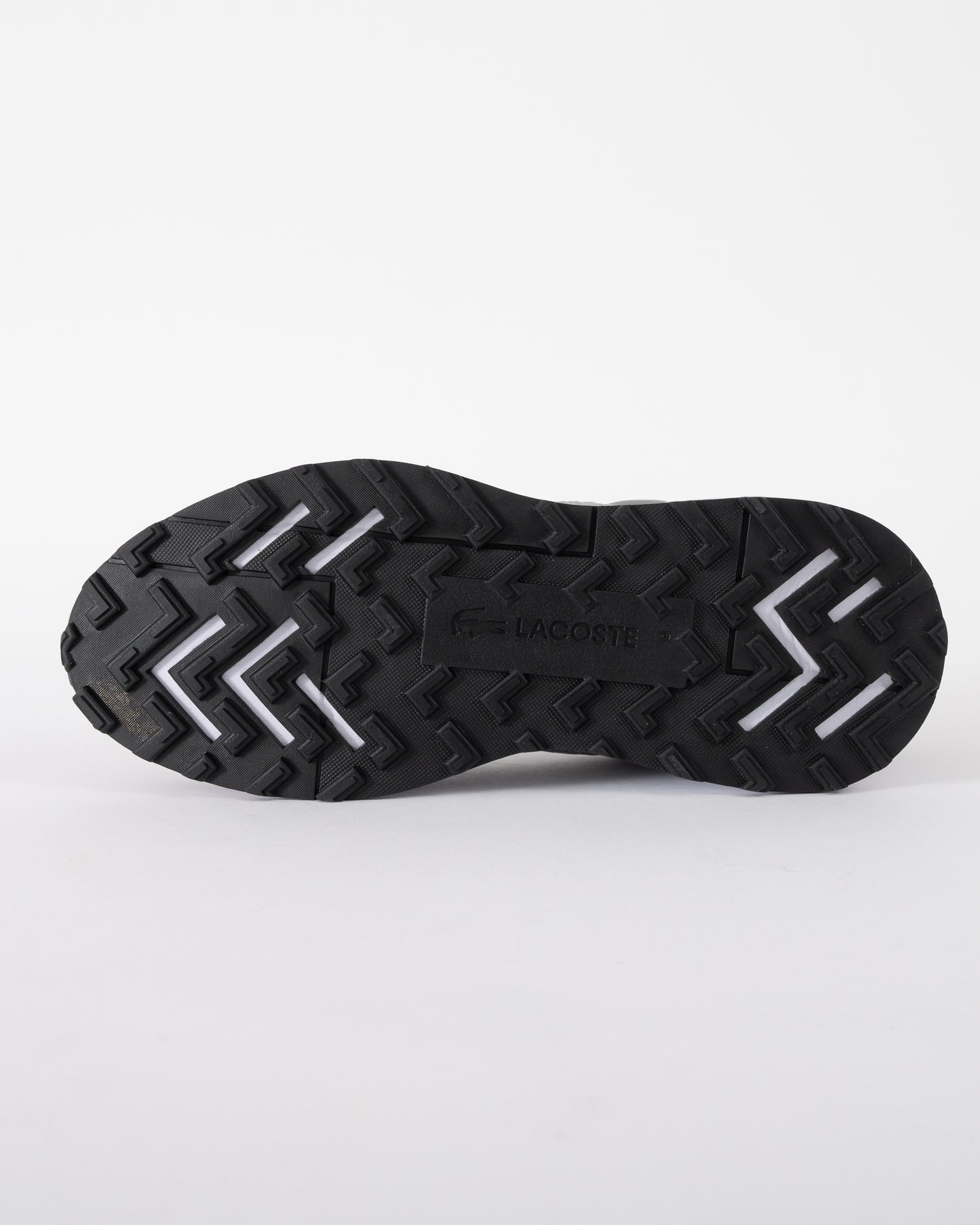 sole of Lacoste Elite Active Evo Mens Trainers in Black and White