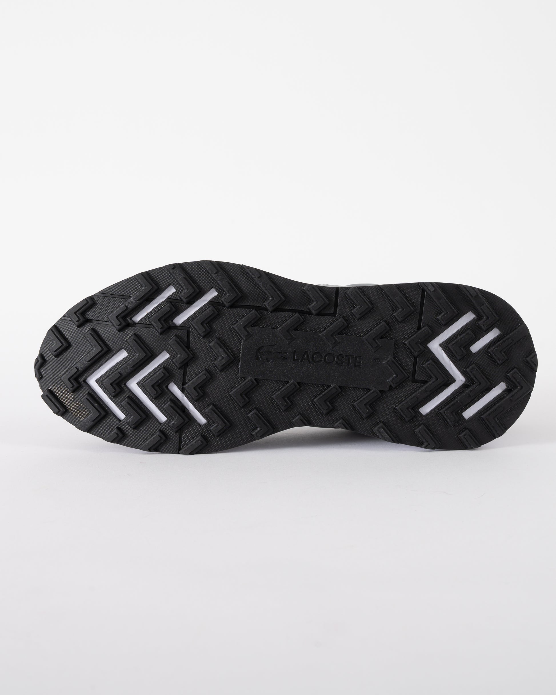 sole of Lacoste Elite Active Evo Mens Trainers in Black and White