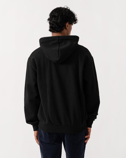 Back of Lacoste Fleece Mens Classic Fit Hoodie - Black 031