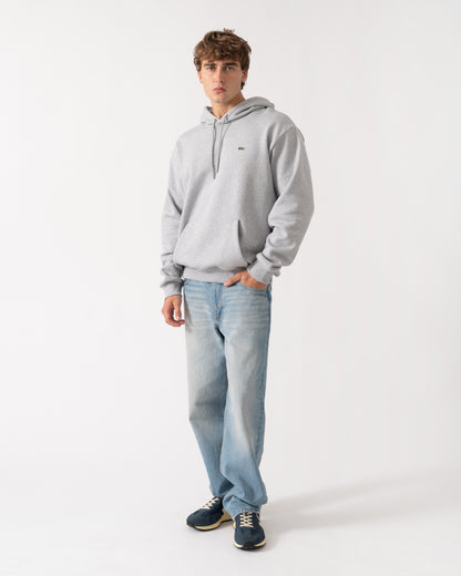 Lacoste Fleece Mens Classic Fit Hoodie - Grey Chine CCA