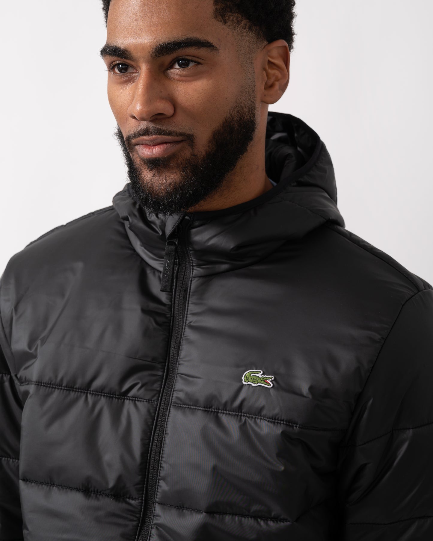 Lacoste Lightweight Colorblock Mens Puffed Jacket - Black/Black C31 - CHO - Designer Mens Padded Jackets