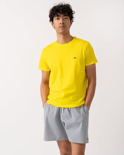 Lacoste Mens Crew Neck Pima Cotton Jersey T-Shirt - Pineapple Z6S