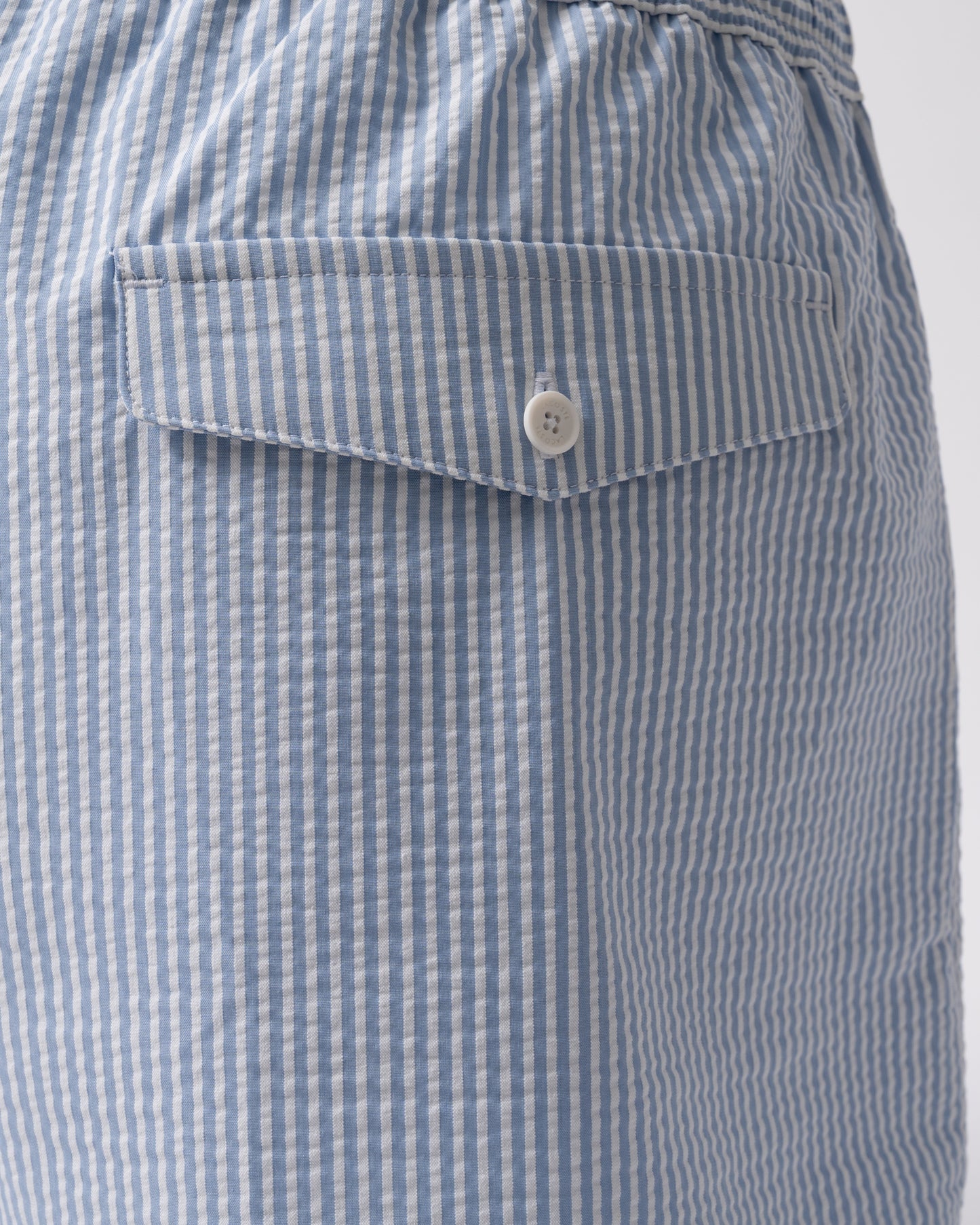 back pocket of Lacoste Mens Swimming Shorts in White-Aphylla