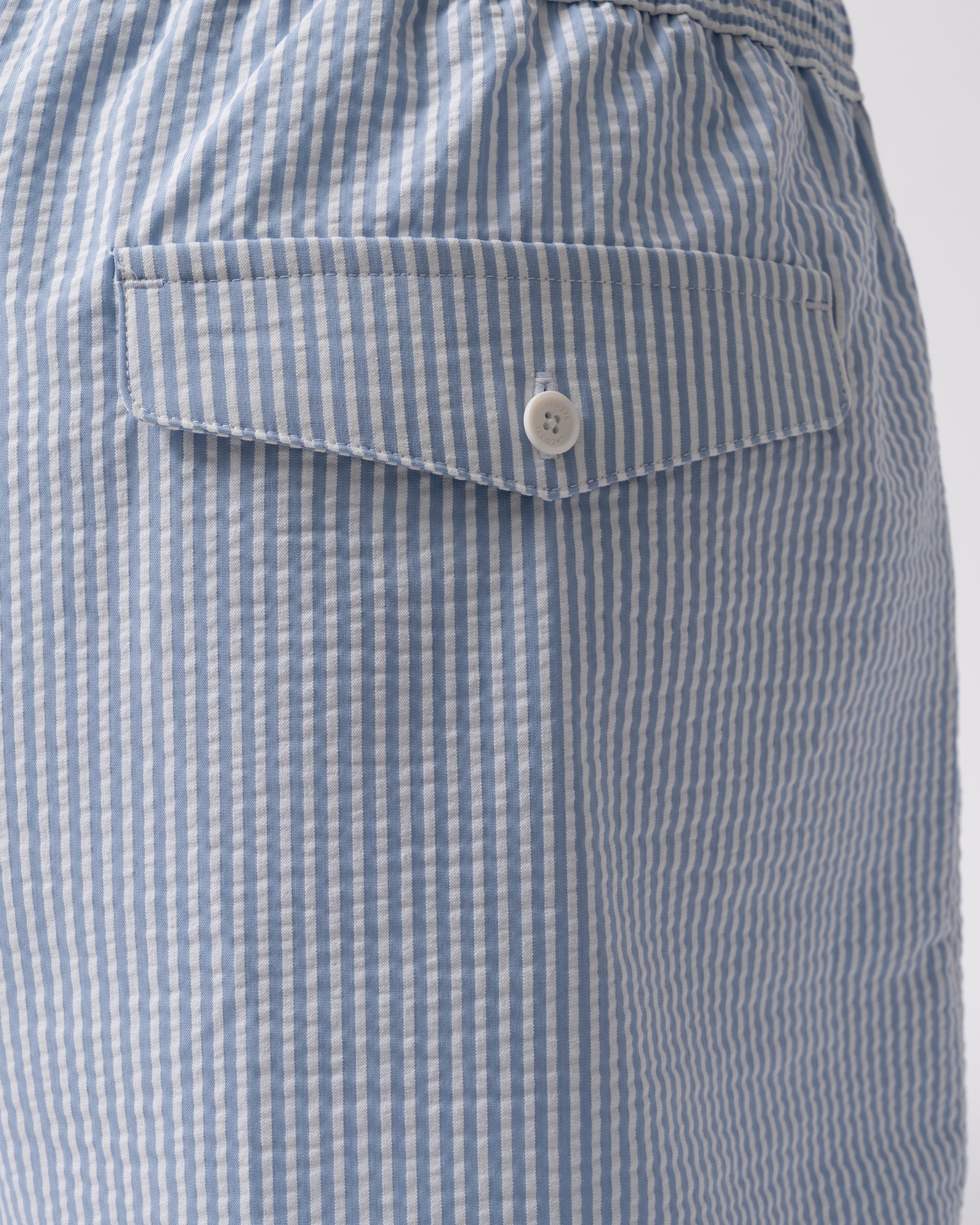 back pocket of Lacoste Mens Swimming Shorts in White-Aphylla