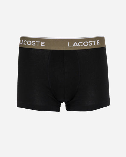 Lacoste 3-Pack Mens Trunks - Black/Delphinium-Olive-Methylene 94I