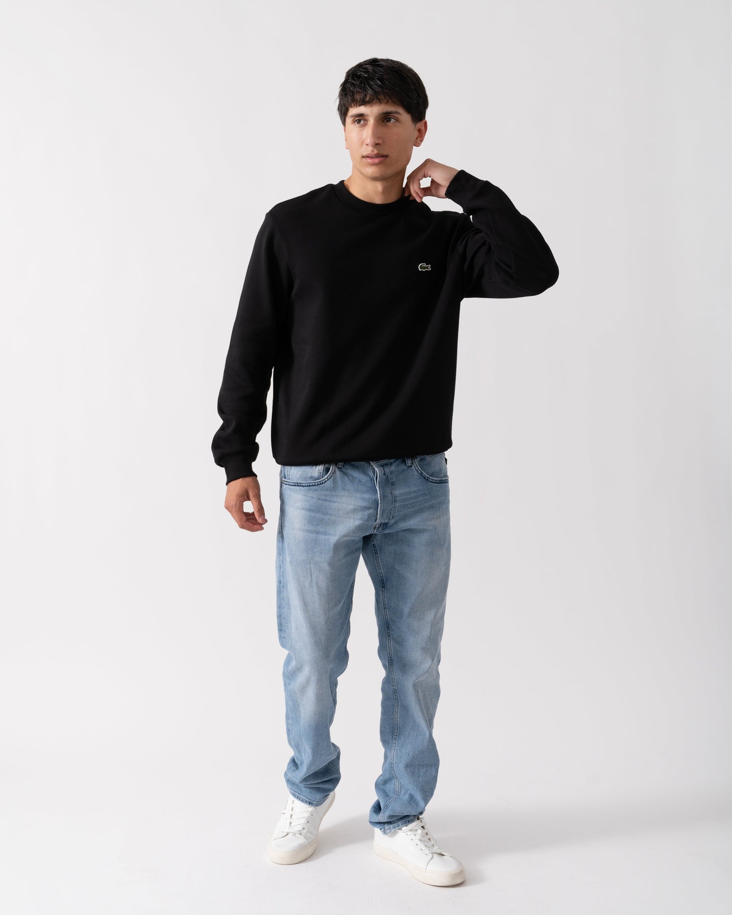 Lacoste Mens Crew Neck Fleece Sweatshirt - Black 031