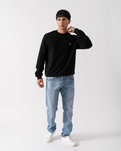 Lacoste Mens Crew Neck Fleece Sweatshirt - Black 031