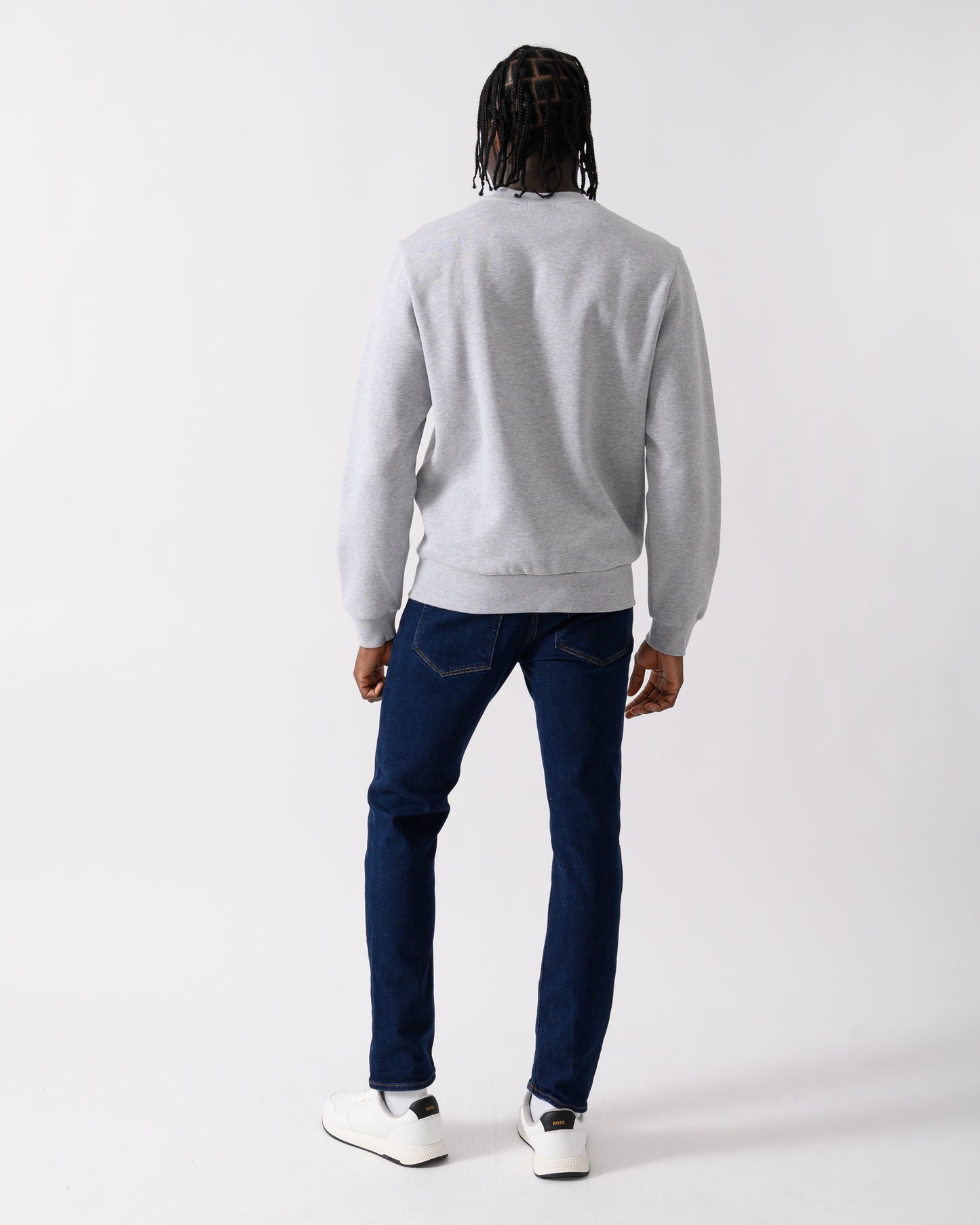 Lacoste Mens Crew Neck Fleece Sweatshirt - Silver Chine CCA