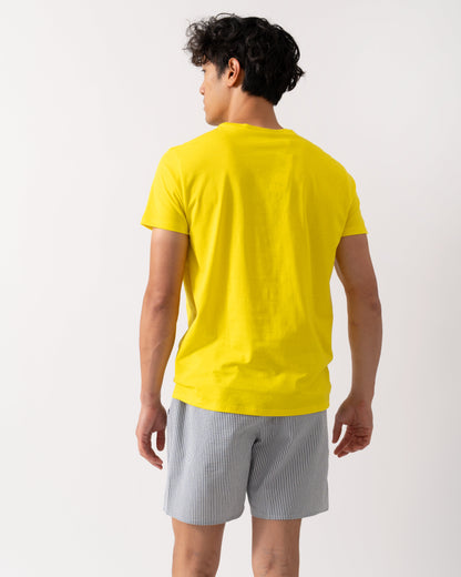 Lacoste Mens Crew Neck Pima Cotton Jersey T-Shirt - Pineapple Z6S