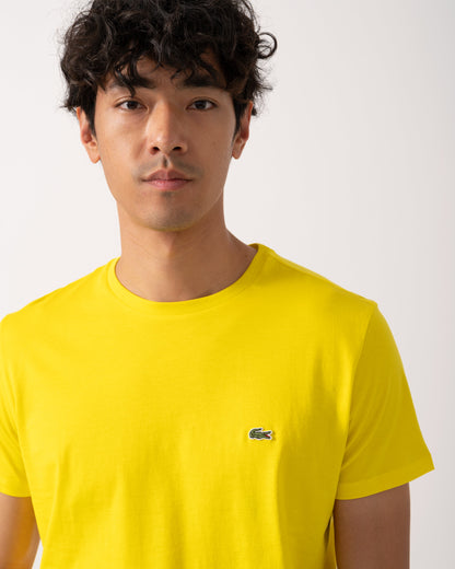 Lacoste Mens Crew Neck Pima Cotton Jersey T-Shirt - Pineapple Z6S