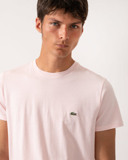 Lacoste Mens Crew Neck Pima Cotton Jersey T-Shirt - Flamingo T03