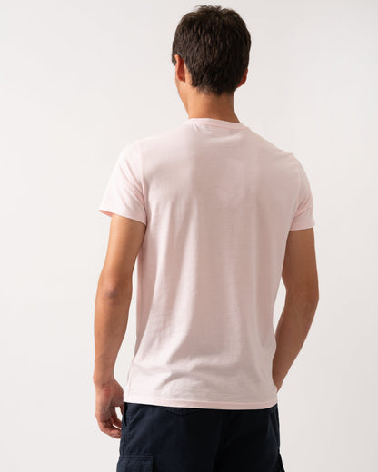 Lacoste Mens Crew Neck Pima Cotton Jersey T-Shirt - Flamingo T03