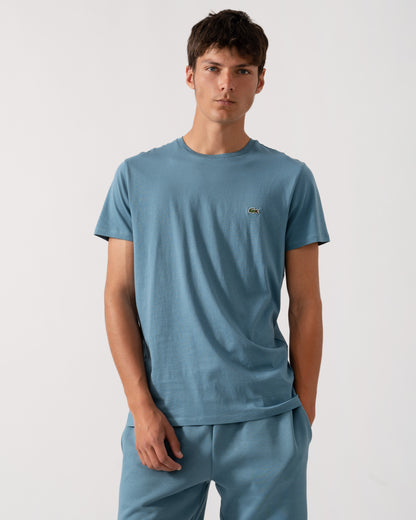 Lacoste Mens Crew Neck Pima Cotton Jersey T-Shirt - Limestone HD9