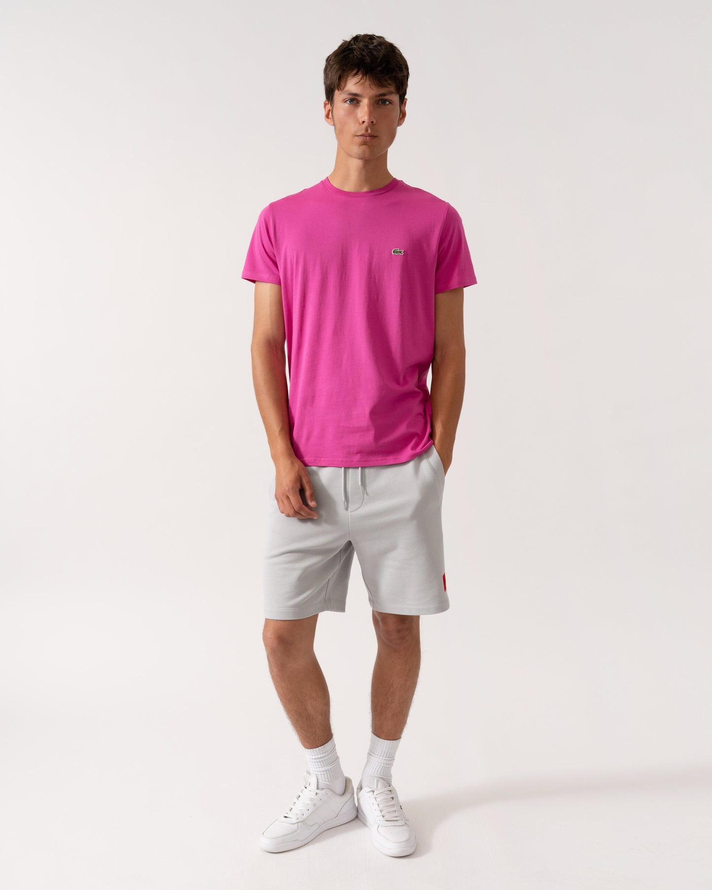 Lacoste Mens Crew Neck Pima Cotton Jersey T-Shirt - Malva I1L