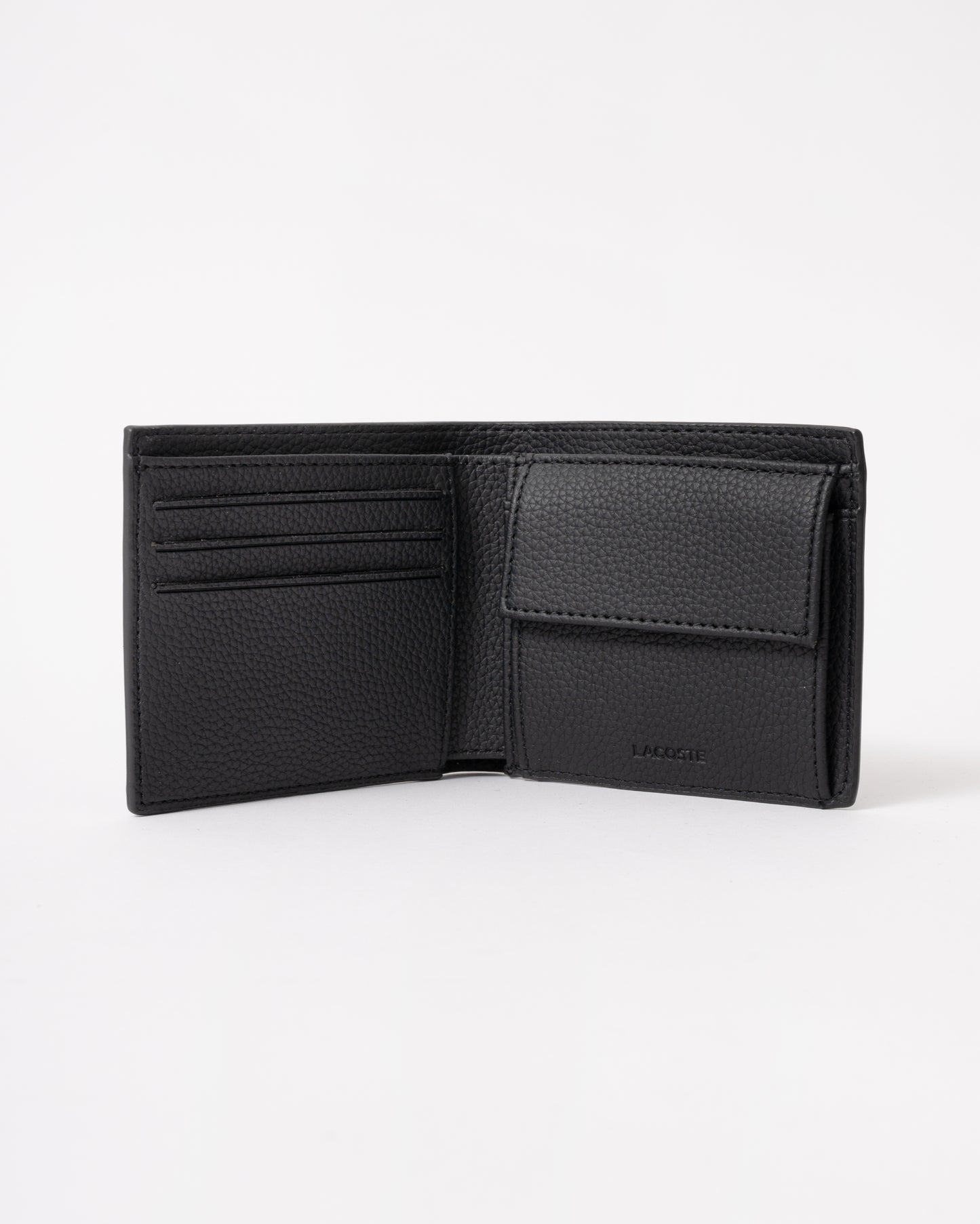 Lacoste Mens Medium Billfold Coin Wallet - Noir 000