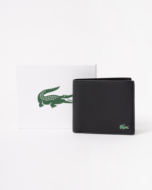 Lacoste Mens Medium Billfold Coin Wallet - Noir 000