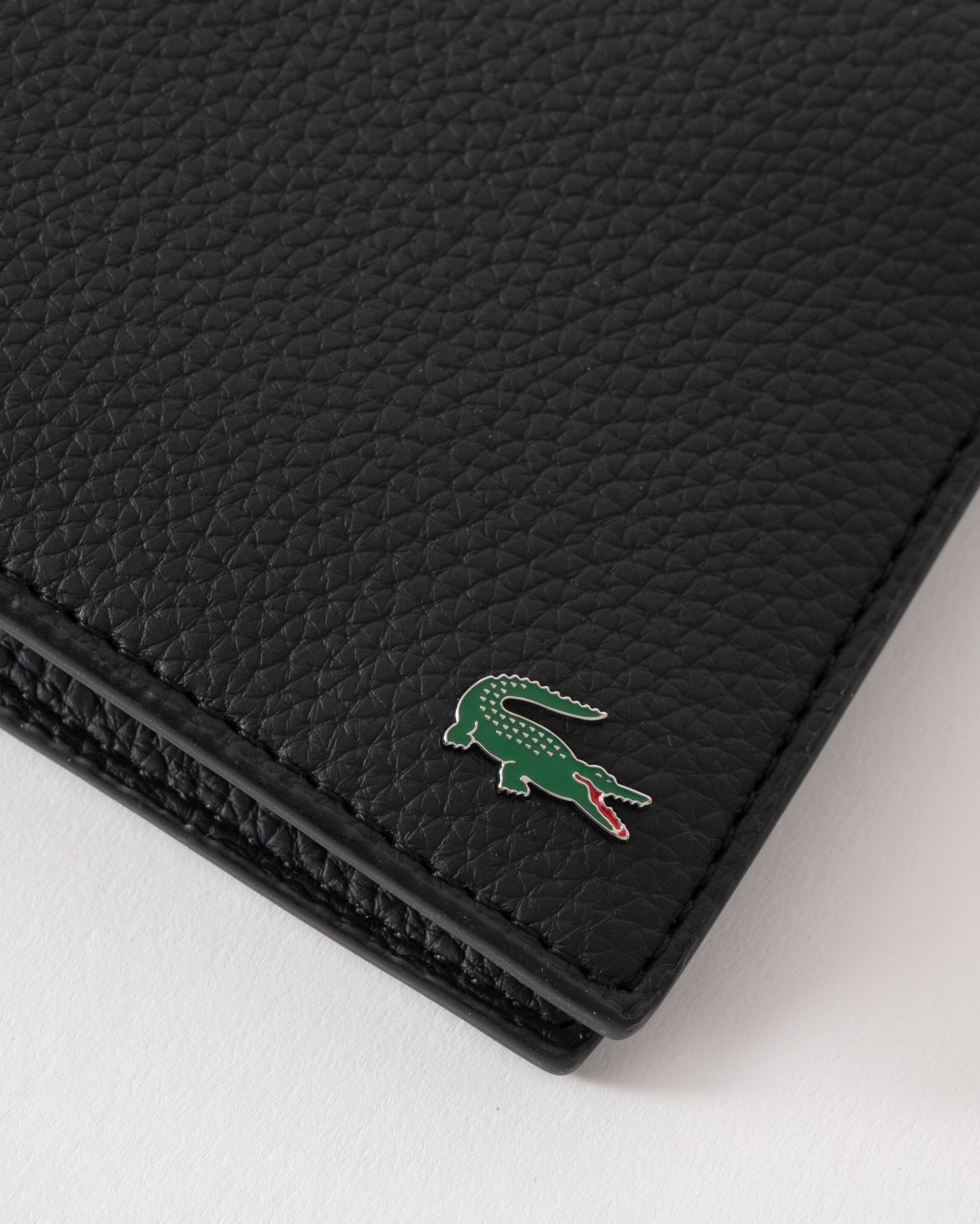 Lacoste Mens Small Billfold Wallet - Noir 000 - CHO - Designer Mens Wallets & Purses