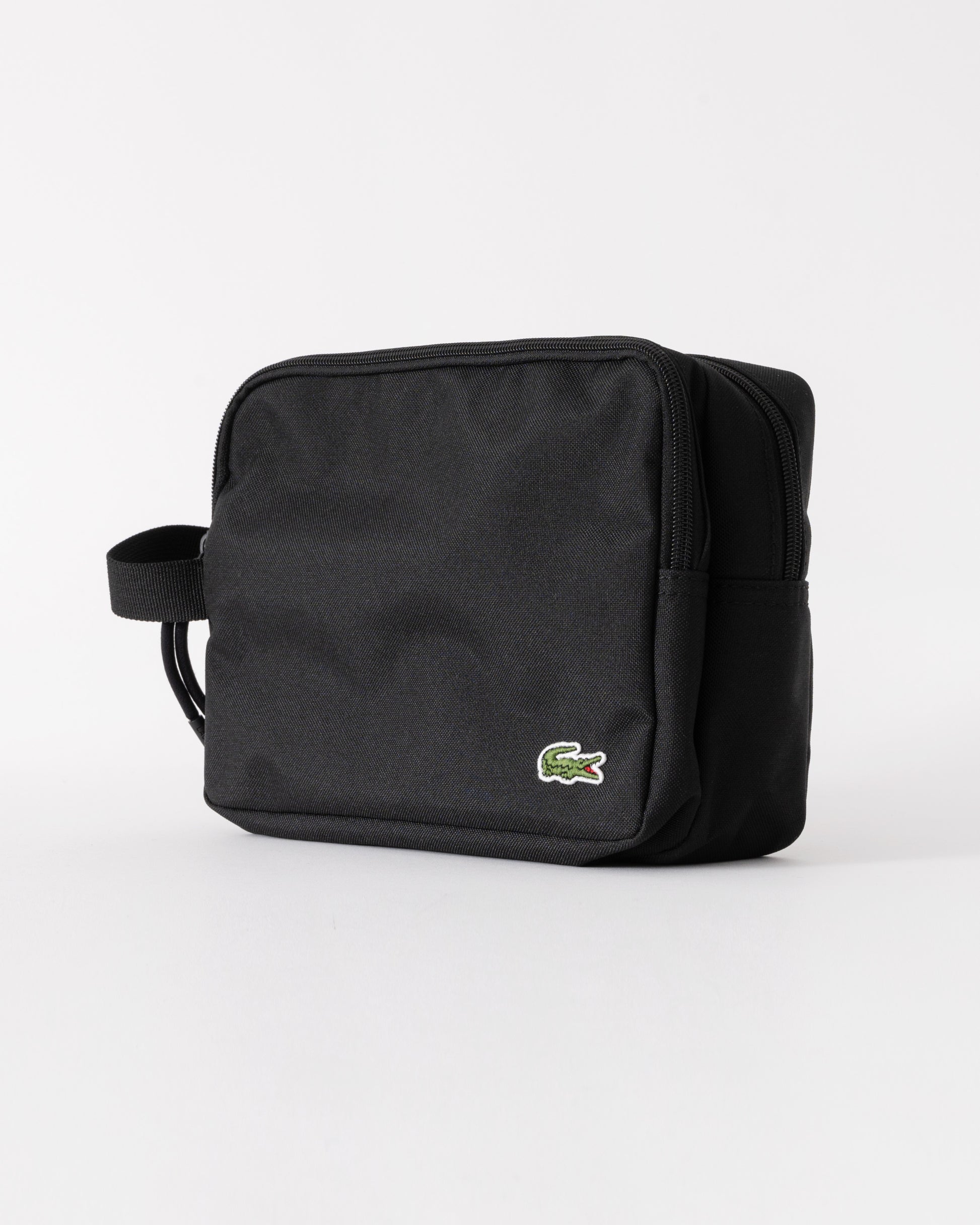 Lacoste Double Zip Washbag  - Noir 000 - CHO - Designer Unisex Bags