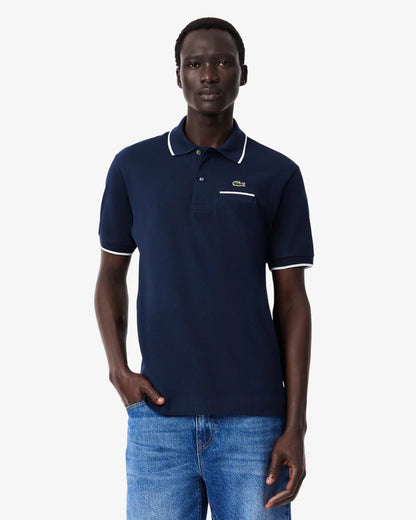 Lacoste Pocket Accent L.12.12 Mens Classic Fit Polo Shirt front