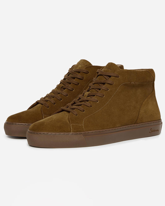 Oliver Sweeney Laxey Mens Suede Hi-Tops - Tan - CHO - Designer Mens Short Boots