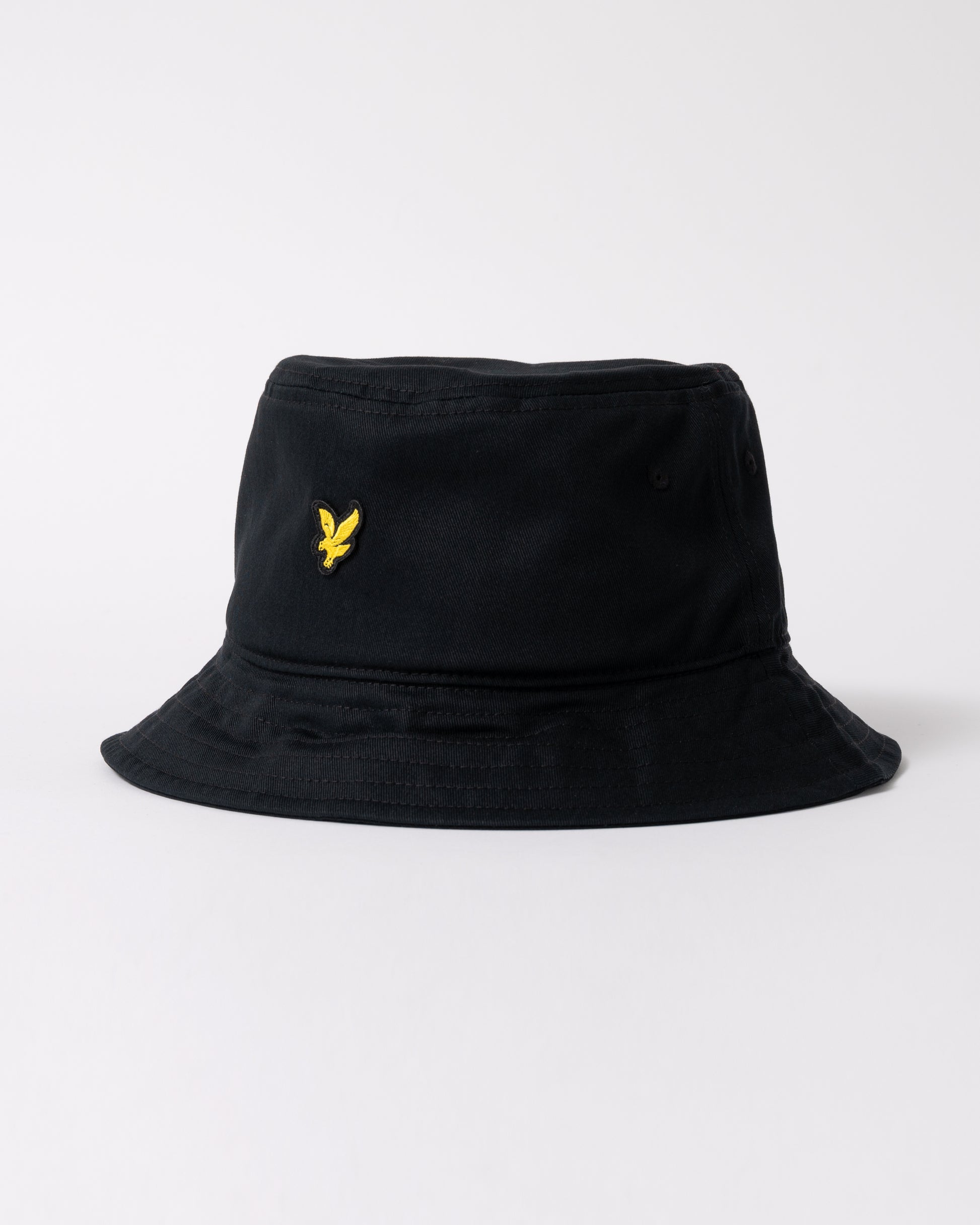 side of Lyle & Scott Bucket Hat in Z865 Jet Black
