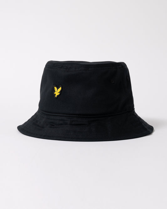 side of Lyle & Scott Bucket Hat in Z865 Jet Black