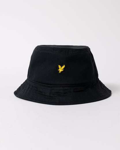 front of Lyle & Scott Bucket Hat in Z865 Jet Black