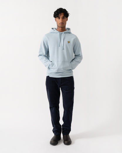 Outfit shot of Lyle & Scott Pullover Mens Hoodie - W596 Opal Blue