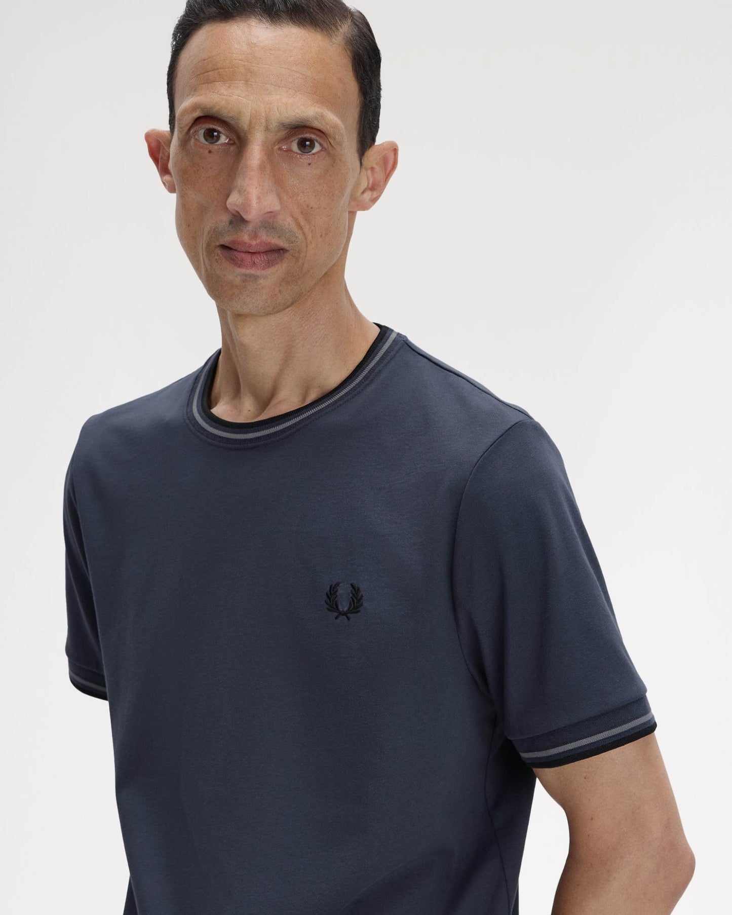 Fred Perry Mens Twin Tipped T-Shirt - Dark Airforce/Stockport Blue/Black 01B