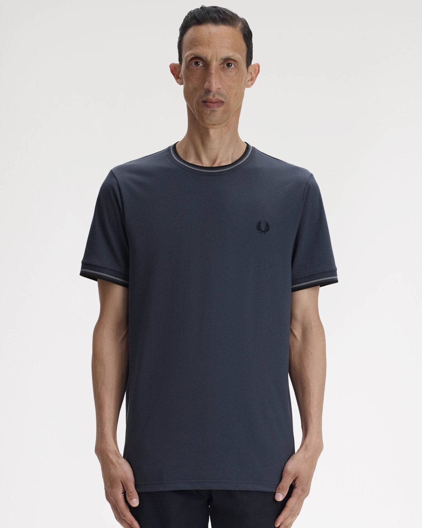 Fred Perry Mens Twin Tipped T-Shirt - Dark Airforce/Stockport Blue/Black 01B