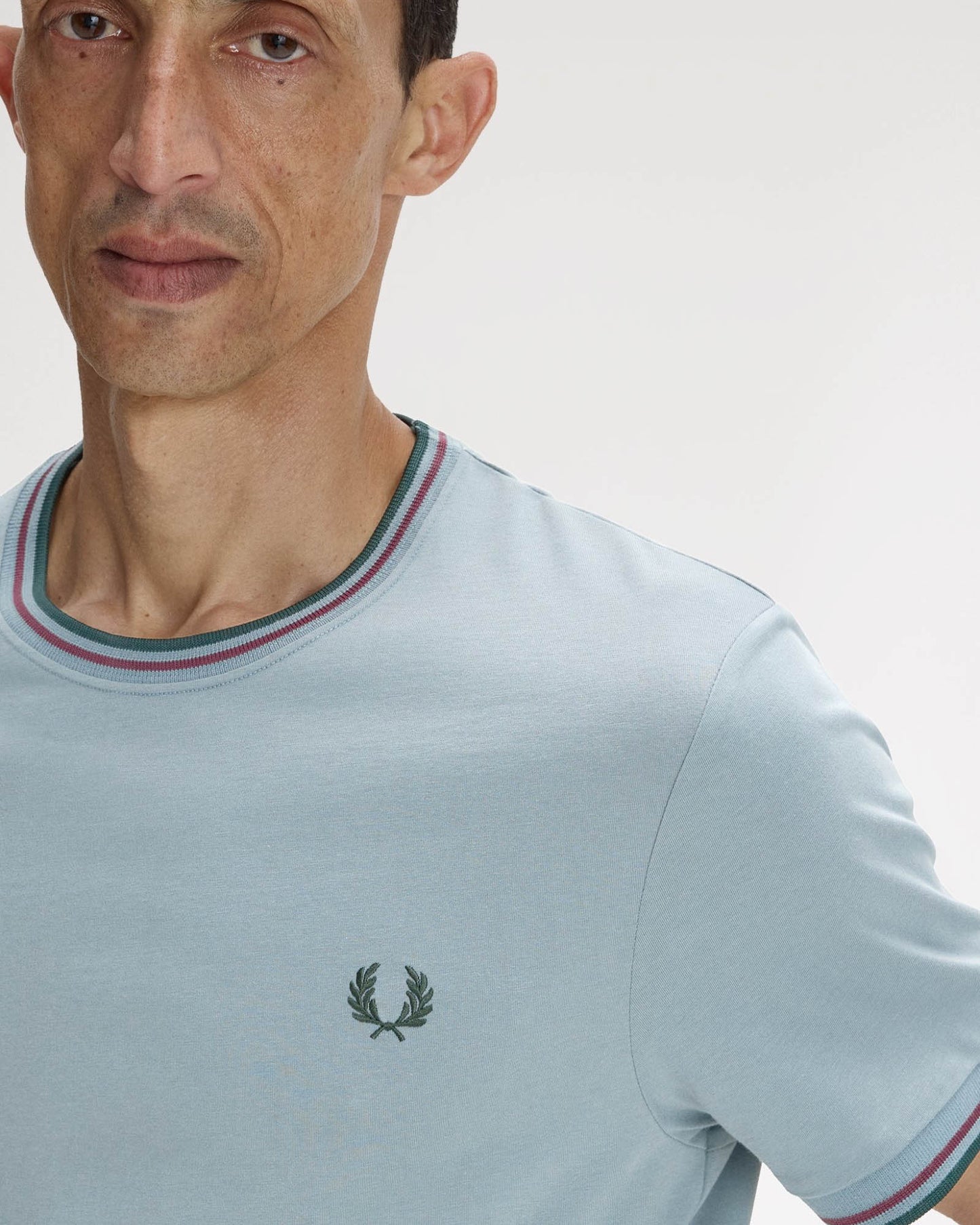 Fred Perry Mens Twin Tipped T-Shirt - Stockport Blue/Oxblood/Grassroots 98A