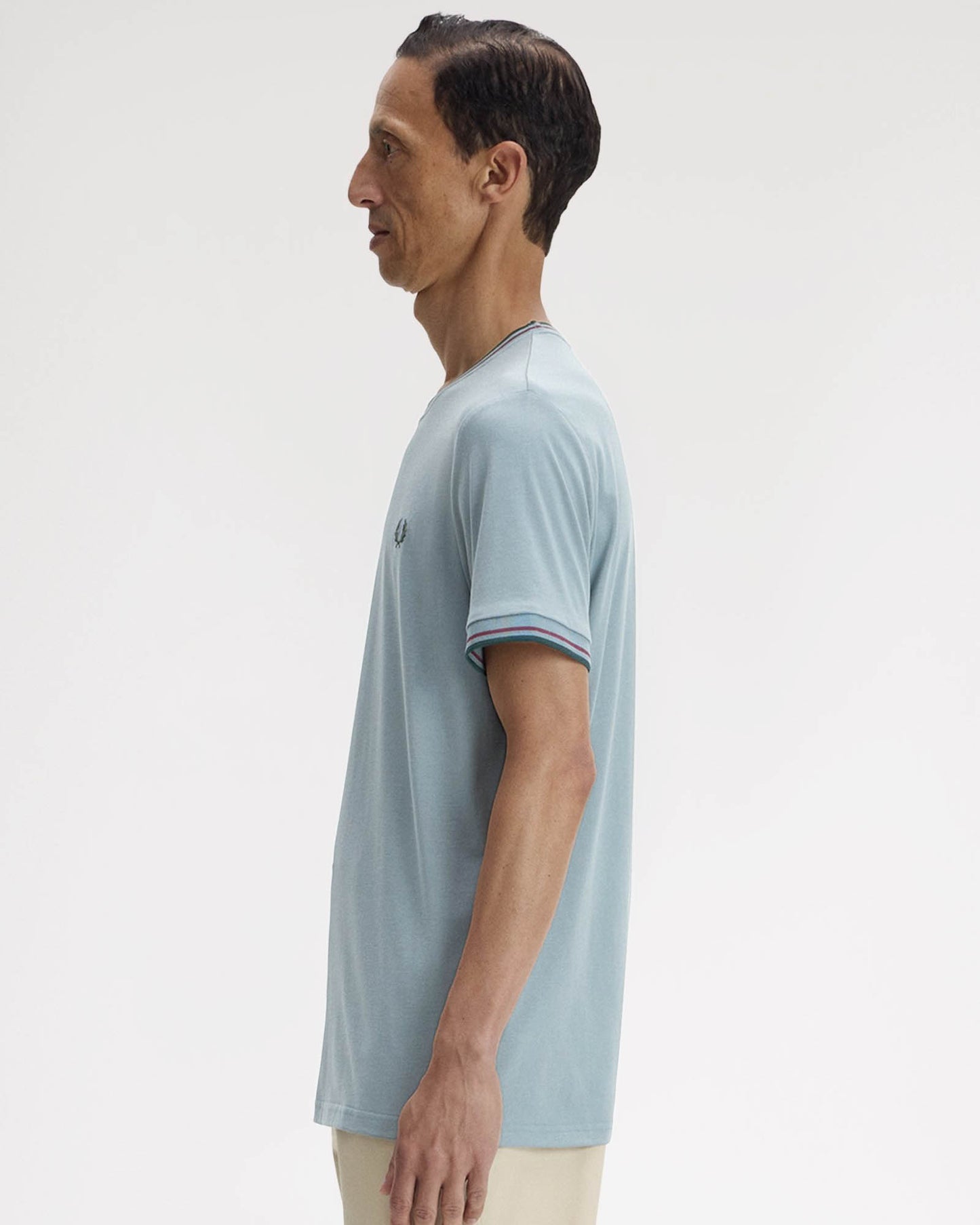 Fred Perry Mens Twin Tipped T-Shirt - Stockport Blue/Oxblood/Grassroots 98A