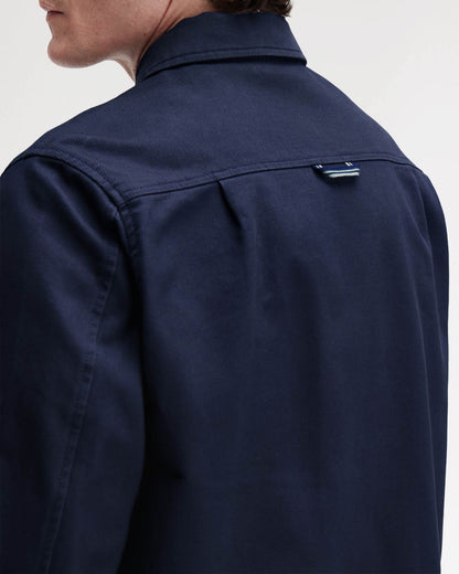 Fred Perry Mens Bedford Cord Overshirt - Dark Airforce 738
