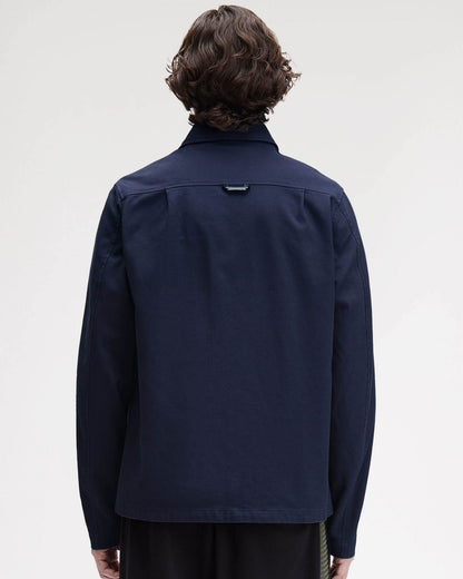 Fred Perry Mens Bedford Cord Overshirt - Dark Airforce 738