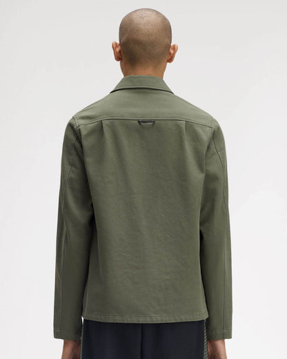 Fred Perry Mens Bedford Cord Overshirt - Laurel Wreath Green X21