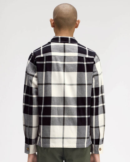 Fred Perry Mens Tartan Twill Overshirt - Ecru 560