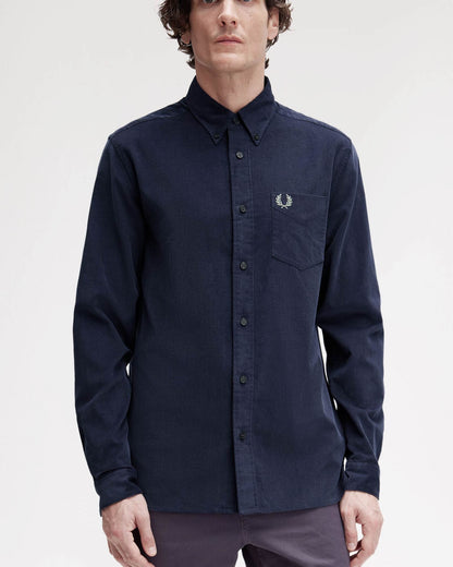 Needle Cord Shirt - Dark Airforce 738