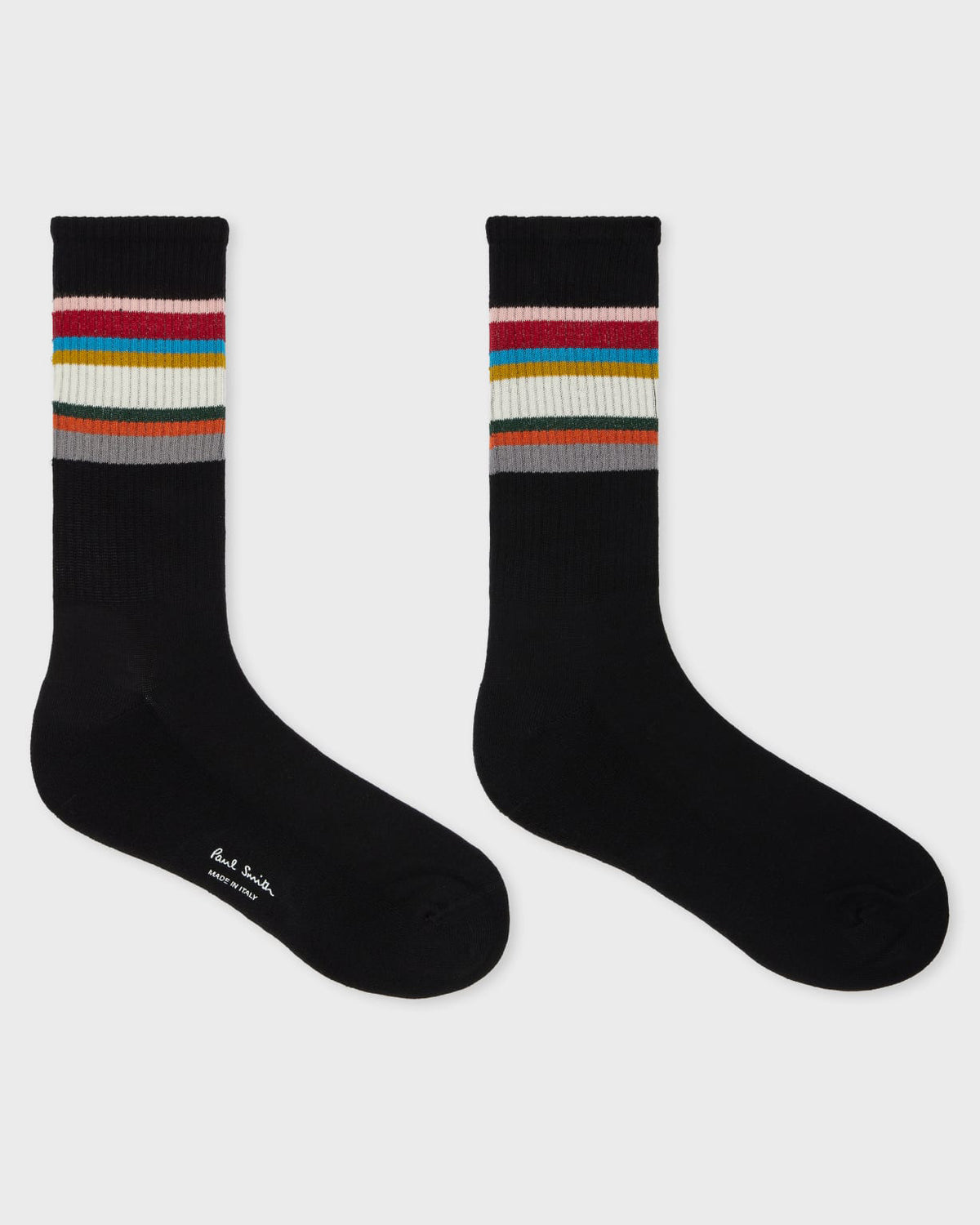 Paul Smith Mens Signature Stripe Sport Socks - Black 79 | CHO | Designer Mens Socks