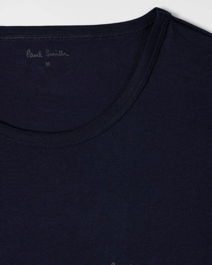 Paul Smith Mens Mixed Organic Cotton Logo Lounge T-Shirts Five Pack - 1B Multi - CHO - Designer Mens Loungewear T-Shirts