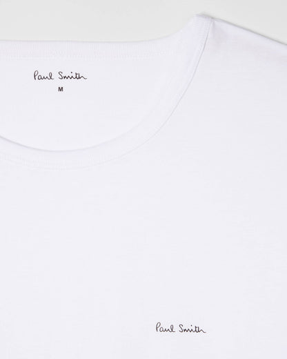 Paul Smith Mens Mixed Organic Cotton Logo Lounge T-Shirts Five Pack - 1B Multi - CHO - Designer Mens Loungewear T-Shirts