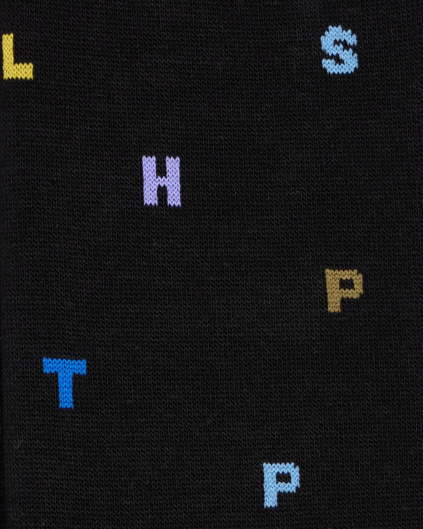 Paul Smith Keanu Mens Stamp Pattern Socks - 79 Black | CHO | Designer Mens Socks