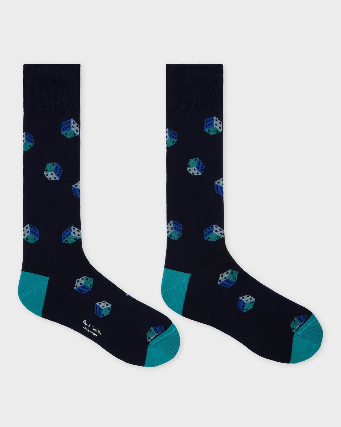 Paul Smith Mens Dice Socks - 47 Navy - CHO - Designer Mens Socks