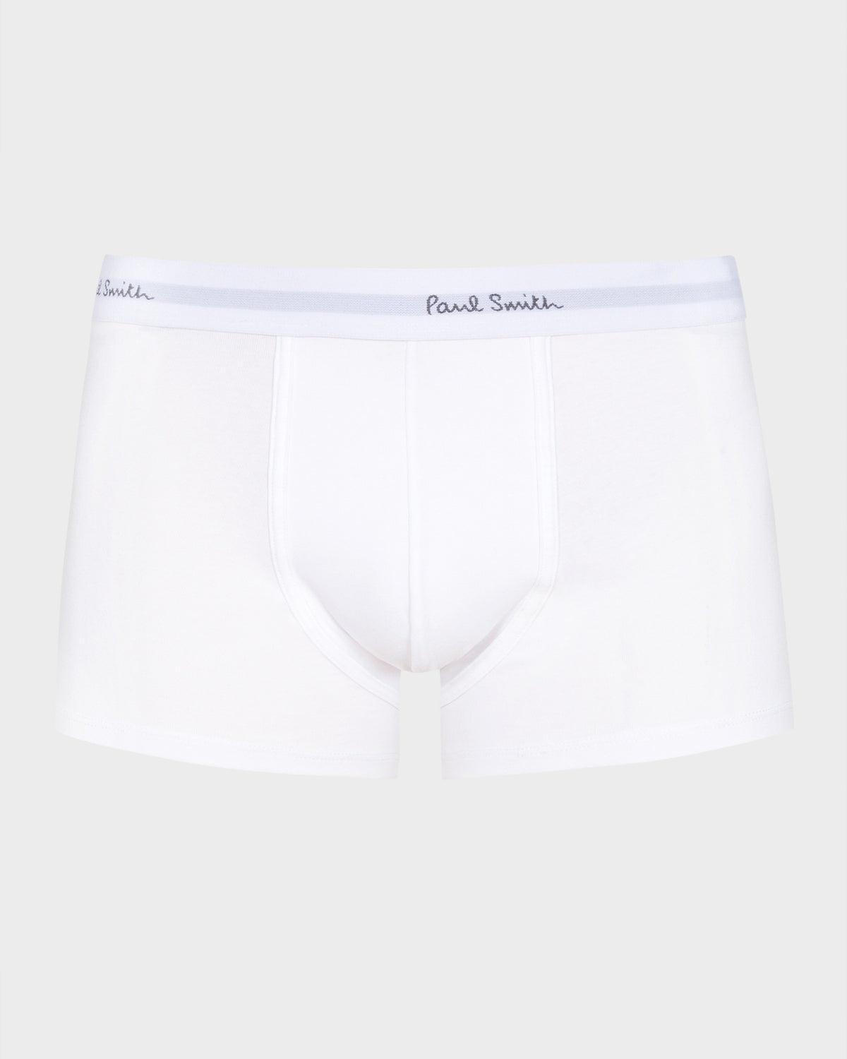 Paul Smith Organic Cotton 'Signature Stripe' and Plain Boxer Briefs Three Pack - 1A Black/White/Signature Stripe white front