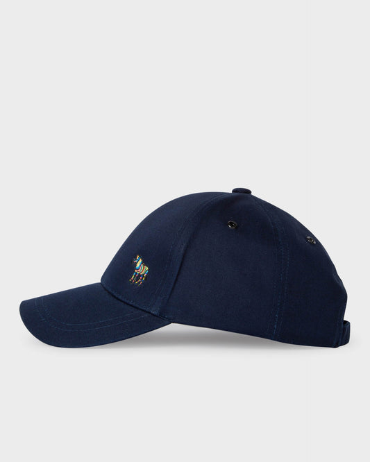 PS Paul Smith Mens Cotton Zebra Logo Baseball Cap - 47 Navy | CHO | Designer Mens Caps