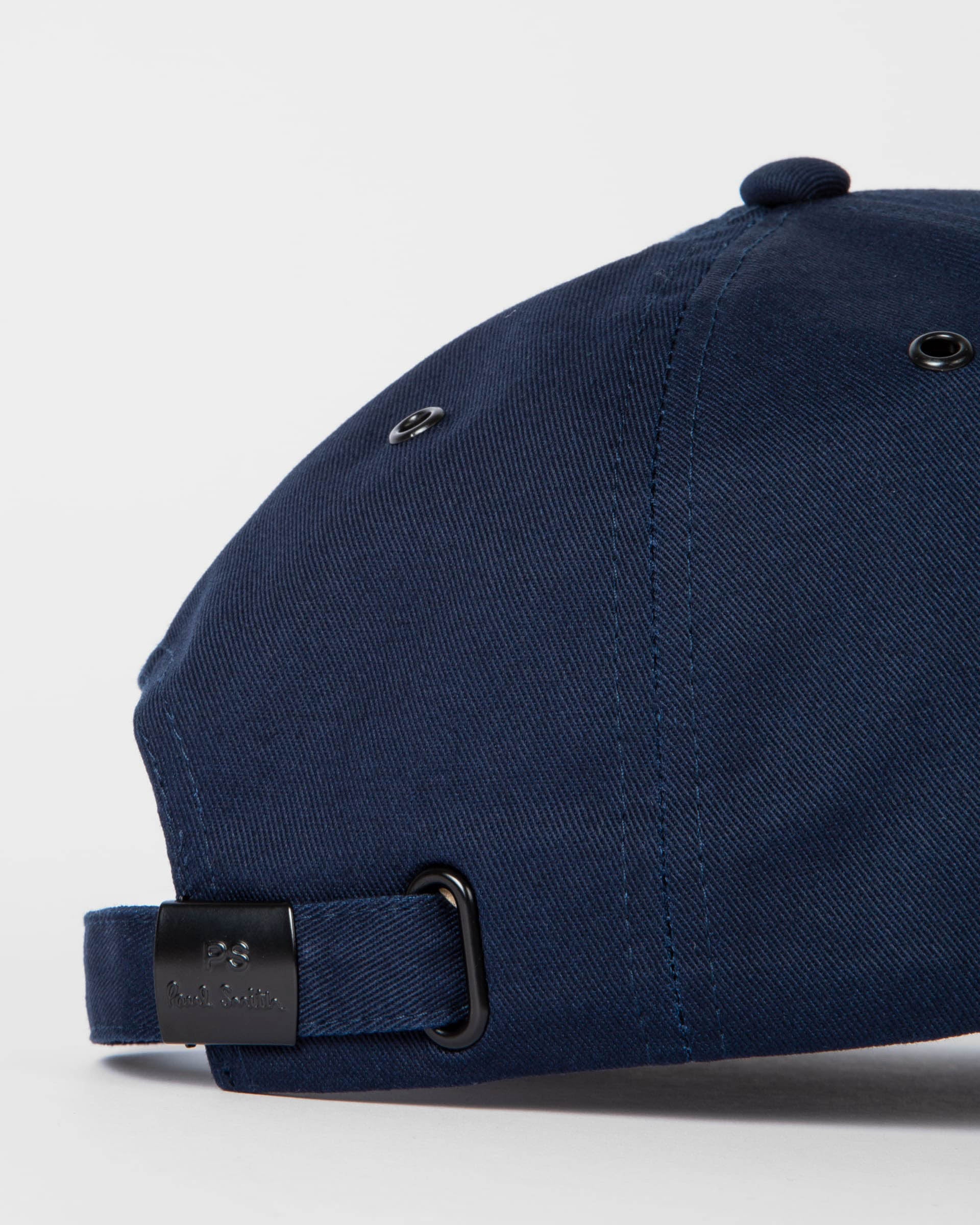 PS Paul Smith Mens Cotton Zebra Logo Baseball Cap - 47 Navy | CHO | Designer Mens Caps