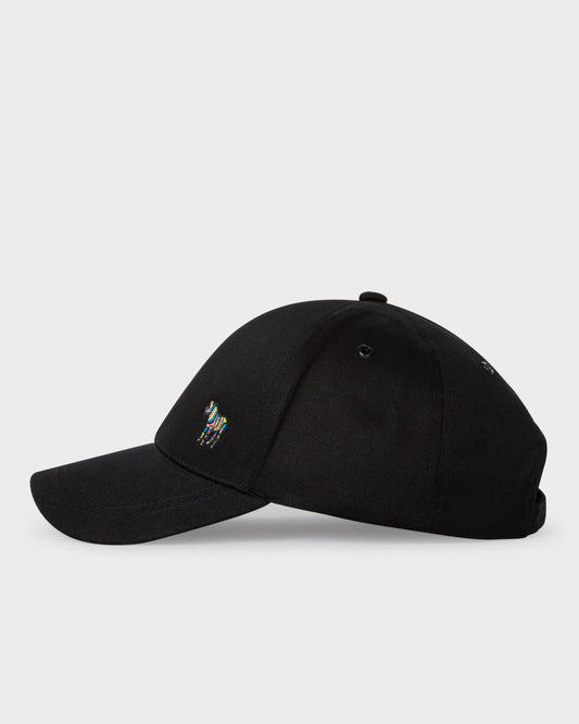 PS Paul Smith Mens Cotton Zebra Logo Baseball Cap - 79 Black | CHO | Designer Mens Caps