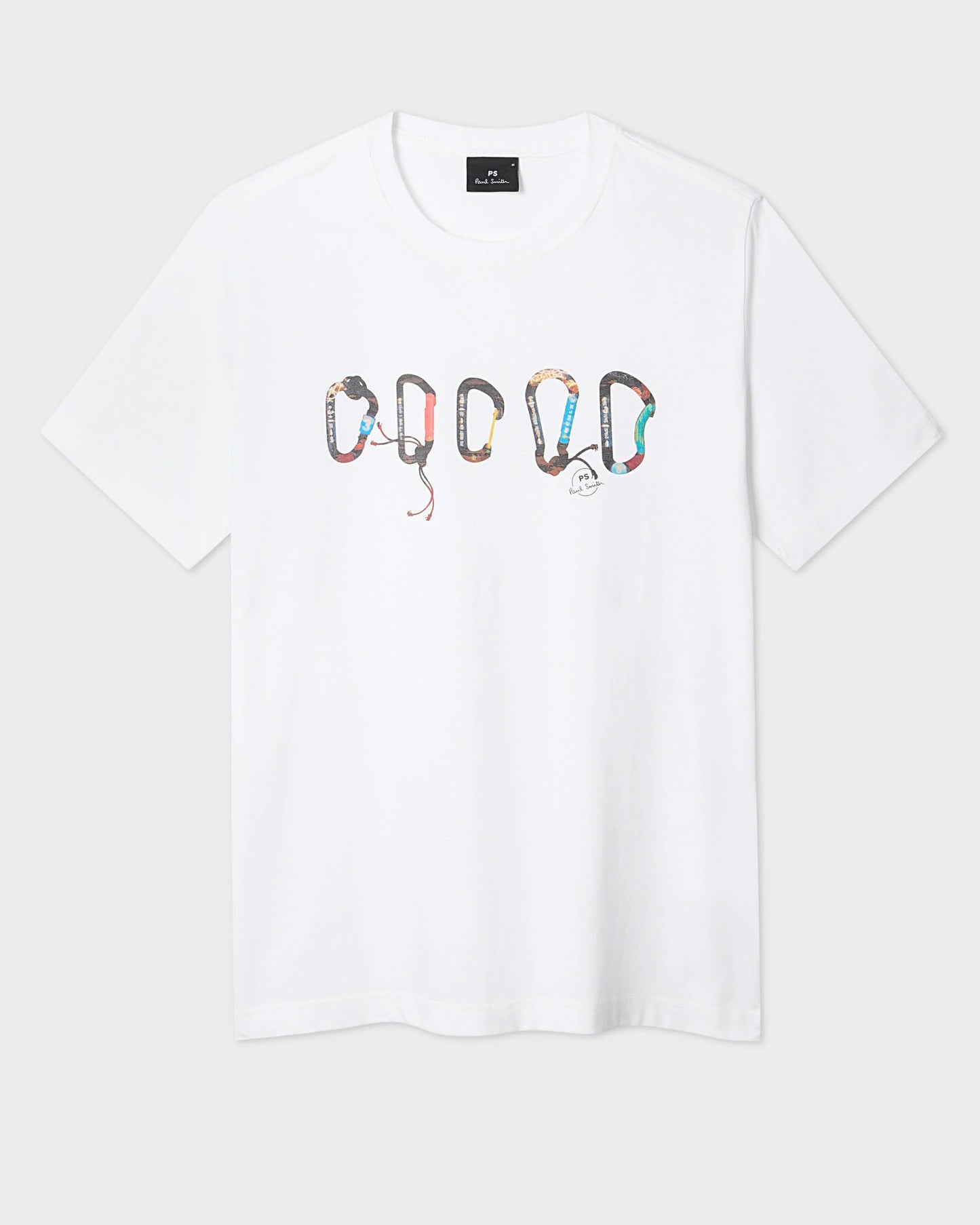 PS Paul Smith Mens Regular Fit Carabiner T-Shirt - 01 White