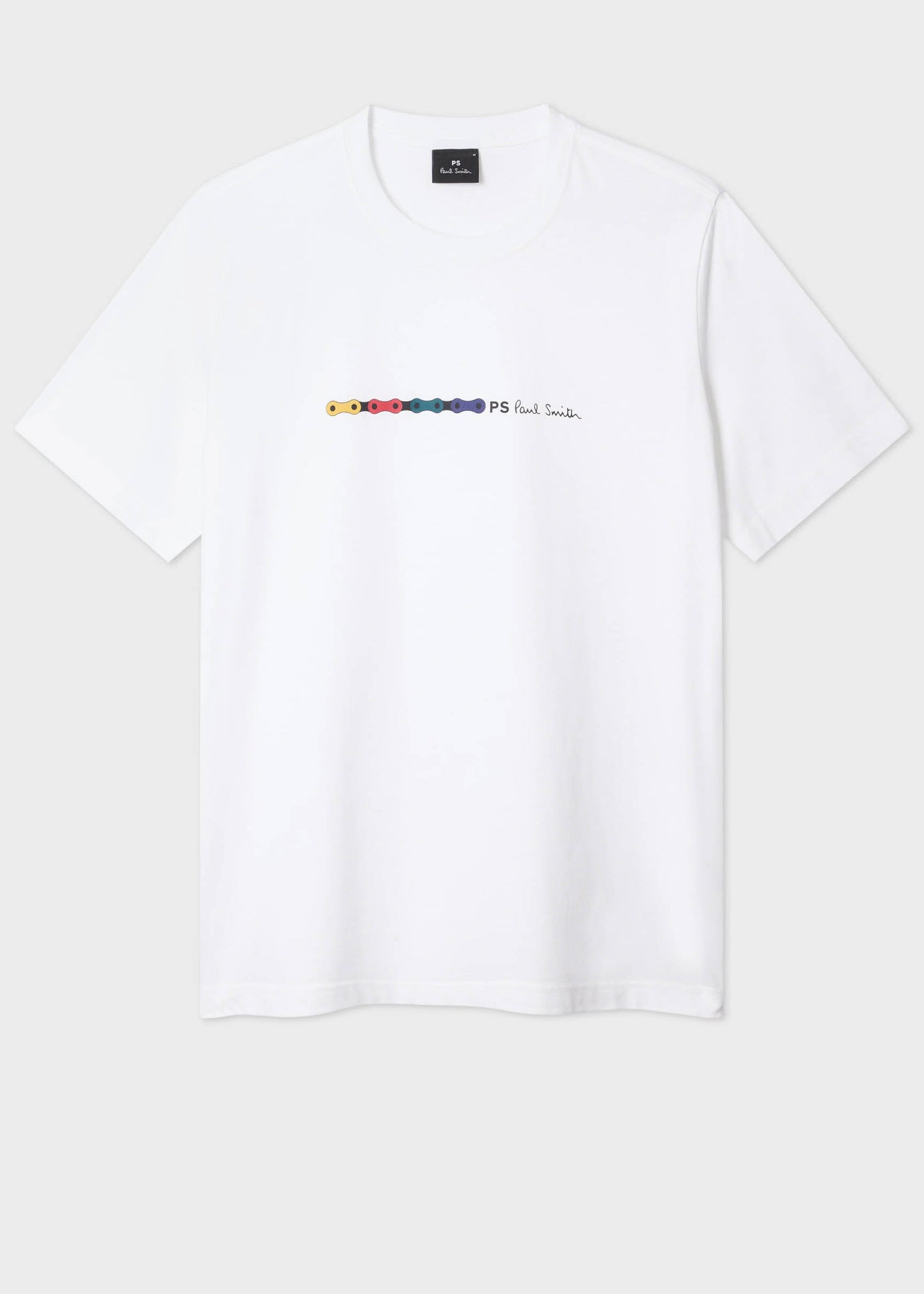 PS Paul Smith Mens Regular Fit PS Chain T-Shirt - 01 White