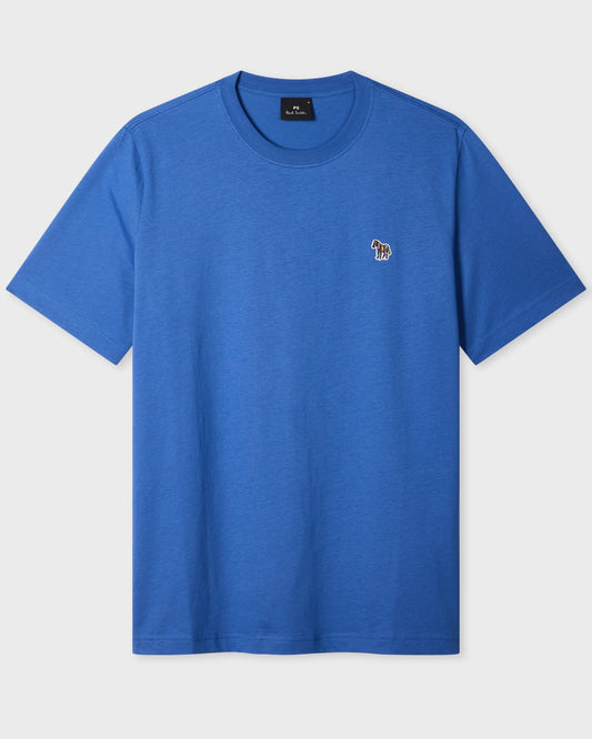 PS Paul Smith Mens Organic Cotton Zebra Logo T-Shirt - 44M Blue